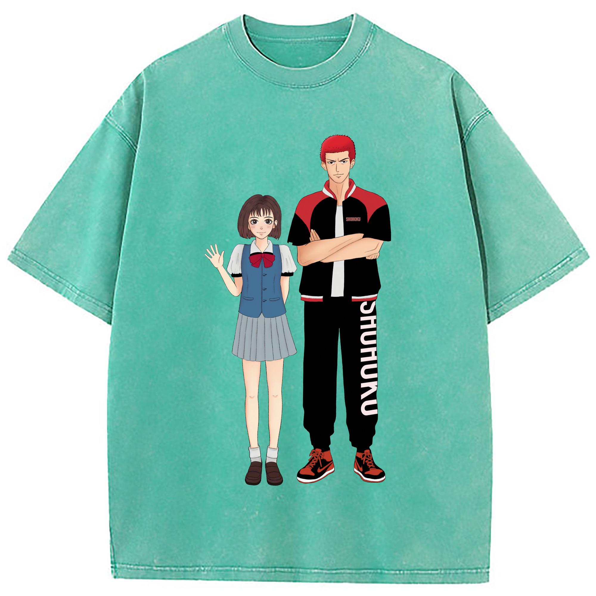 （画像用） SLAM DUNK／スラムダンク 綿100% ヴィンテージ風 半袖Tシャツ（フロントプリント）